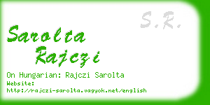 sarolta rajczi business card